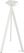 Essentials Infinity Tripod Statafel Wit Frame + Moonstone HPL 70 cm - 140051370 3