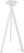 Essentials Infinity Tripod Statafel Wit Frame + Moonstone HPL 70x70 cm - 140051377 3