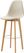 Feros 506F159592 Keeve - Barstoel met stapelbaar frame - Gestoffeerde zitting