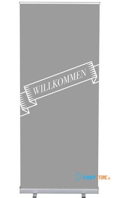 Syna Roll-Banner Budget 85 Complete Set Welkom Grijs Duits - RBB085LSFI392