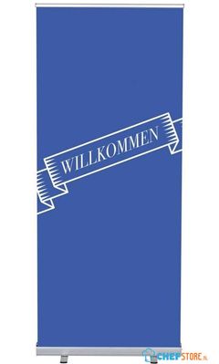 Syna Roll-Banner Budget 85 Complete Set Welkom Blauw Duits - RBB085LSFI396