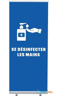Syna Roll-Banner Budget 85 Complete Set Handen Desinfecteren Blauw Frans - RBB085LSFI611