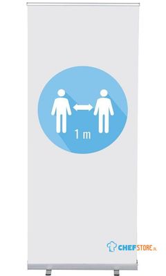 Syna Roll-Banner Budget 85 Complete Set 1 Meter Afstand Wit - RBB085LSFI618