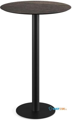 Urban Statafel Zwart Frame + Riverwashed Wood HPL 70 cm - Essentials 130041470 1