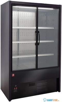 Diamond Gekoeld Wandmeubel Zwenkdeuren ZWART - DS10/B5-P9P 1