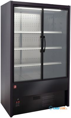 Diamond Gekoeld Wandmeubel, Zwenkdeuren - ZWART - DS12/B5-P9B 1