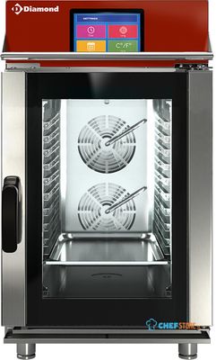 Diamond FVS10-711/CTS Elektrische stoom/convectieoven, 10x GN 1/1 Touch Screen + Auto-Cleaning