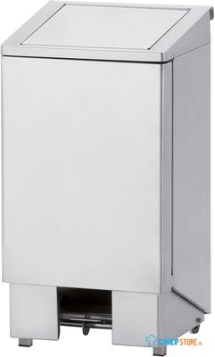 Inox vuilbak | met pedaal | Deksel met vijzel | 120 Liter | PPX-120 | Diamond 1