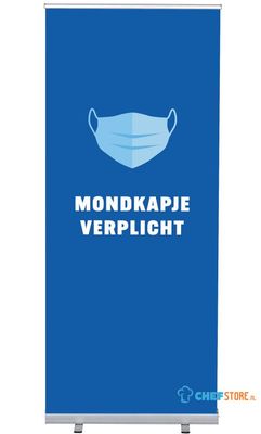 Syna Roll-Banner Budget 85 Complete Set Mondkapje Verplicht Blauw Nederlands - RBB085LSFI603