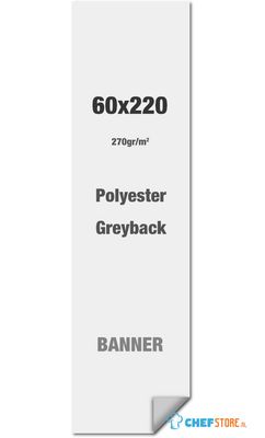 Syna Polyester Greyback 270 G/m2 60 X 220 cm PVC Vrij - LPG60X220M270