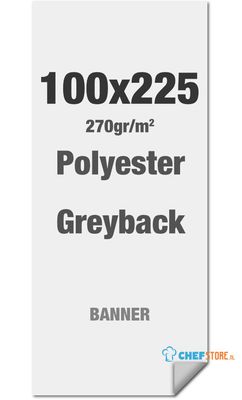 Syna Polyester Greyback 270 G/m2 100 X 225 cm - Alu Strip Incl. - PVC Vrij - LPGX100X225M270
