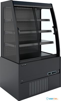 Compacte Zwarte Wandkoeler met Schuifdeuren - MCB90S LOW LED