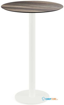 Urban Statafel Wit Frame + Tropical Wood HPL 70 cm - Essentials 130051270 1