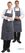 Whites halterschort blauw-wit gestreept extra lang | A662 9