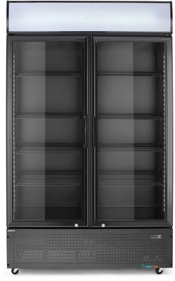 Arktic 236949 Backbar koelkast met lichtbak, dubbele deur, , 512L, Zwart, 220-240V/510W, 1120x585x(H)1900mm