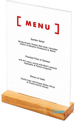 Syna Houten Menuhouder T Tafeldisplay A4 Portret - TA4PW