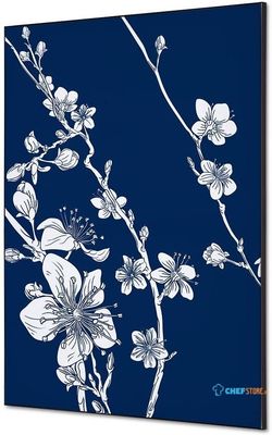 Syna Wanddecoratie Textiel SET A1 Japanse Bloesem Blauw - TFR22WA1-SET-I8