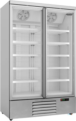 Display vrieskast | 2 Glasdeuren | 1000 L | Zilver | Combisteel | 7455.2215 1