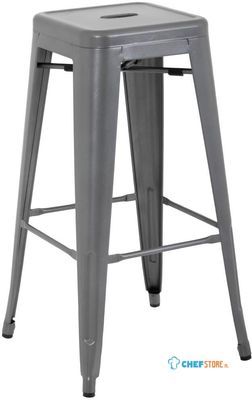 Bolero Stalen Bistro Barkruk Grijs (4 Stuks) - Bolero DM934
