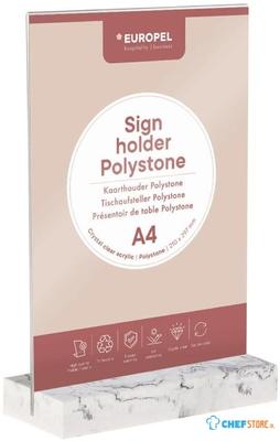 Europel Bordhouder A4 Polystone Wit - HU459