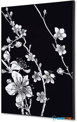 Syna Wanddecoratie Textiel SET A2 Japanse Bloesem Zwart - TFR22WA2-SET-I7