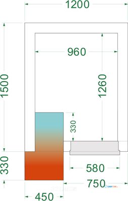 Vriesruimte (Compleet met Monoblock) - CRNF1215