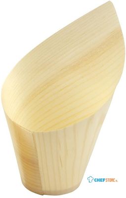 Sier Disposables Beker Hout "schuin" 22cl. (FSC®) ø70 X H137/70mm (doos 30) - HZ706