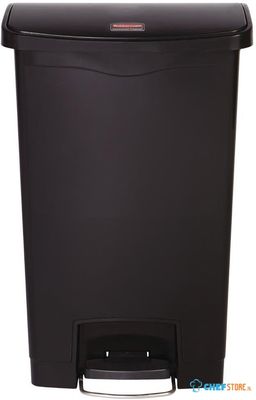 Rubbermaid Slim Jim Front Step pedaalemmer 50ltr zwart - GL028