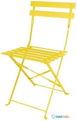 Bolero Perth Zachtgele Trottoirstijl Stalen Inklapbare Stoelen (2stuks) - HZ365