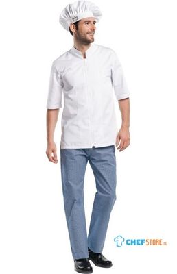 Chaud Devant Monza Koksbuis Korte Mouw Wit, Chaud Devant B502-S