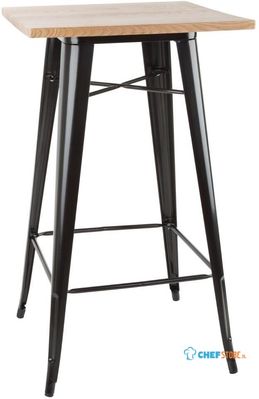 Bolero Bistro Bartafel met Houten Blad Zwart - Bolero FB595