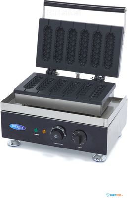 Maxima Wafelijzer - 6 Stuks - Corndog - Geribbeld - 09374242