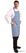 Whites halterschort blauw-wit geblokt | A554 9