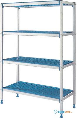 Diamond Lineaire rek in geanodiseerd aluminium 4 niveau's | RLA/204-4/EF 1