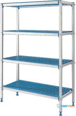 Diamond Lineaire rek in geanodiseerd aluminium 4 niveau's | RLA/284-4/EF 1