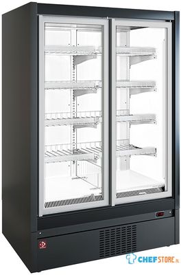 Diamond TCM16-B4 Vries wandmeubel, zelfbediening, klapdeuren - BLACK/WHITE