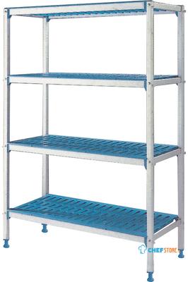 Diamond Lineaire rek in geanodiseerd aluminium 4 niveau's | RLA/094-4/EF 1