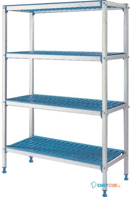 Diamond Lineaire rek in aluminium 4 niveau's | RLA/074-4/EF 1