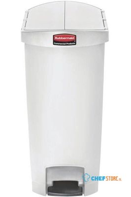 Rubbermaid Slim Jim End Step pedaalemmer wit 50ltr - DJ768