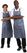 Whites waterdicht schort blauw-wit gestreept | A580 9