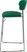Mundo Barstoel green - Velour - fire retardant - 46,5x49x105cm (bxtxh) - 53103 - veba 53103 2