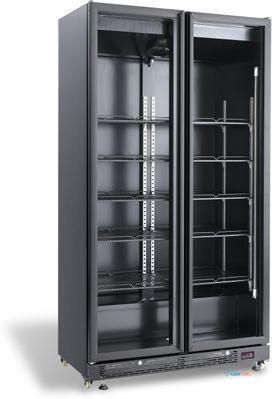 Combisteel 7455.1918 KOELKAST 2 GLASDEUREN ZW
