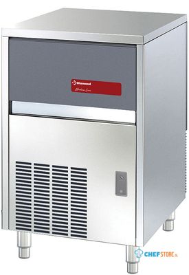 Diamond 35 kg / 24u | Volle ijsblokjes | Luchtgekoeld | RVS uitvoering | Volle ijsblokjesmachine