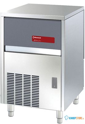 Diamond 35 kg / 24u | Volle ijsblokjes | Luchtgekoeld | RVS uitvoering | Volle ijsblokjesmachine