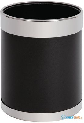 Bolero prullenbak zwart met zilveren rand | Y805