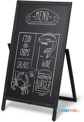 Syna Houten A-Board Flip 55x105 cm Zwart - ZPCHFBL55X105
