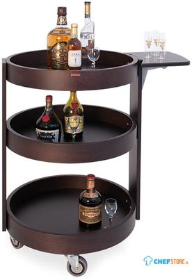 Ronde Kar Voor Flessen, 3 Niveau's Hout "wengé", Diamond CRL/3W 1