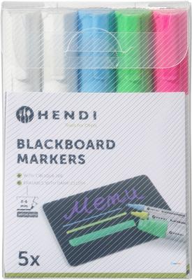 Hendi Krijtstift roze grn blw 2x wit breedte 5 mm schuine punt |664216 1