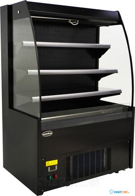 Koelvitrine 1.0 | Wandkoeling | Nachtgordijn | Zwart | CombiSteel 7080.0005