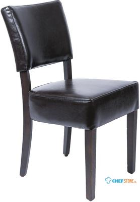 Bolero ruige kunstlederen stoel donkerbruin 2 stuks | GF957